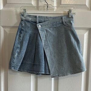 Tractr Light Blue Denim Skirt